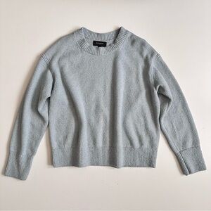 Banana Republic Gray Shiny Chunky Knit Sweater Crew Neck L